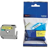 Brother MK631 Labelling Tape 12mmx8m Black on Yellow