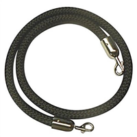 VisionChart Braided Barrier Rope Chrome Snap Ends 15m Black