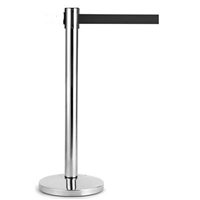 VisionChart Barrier Pole Retracta Q Chrome 935mm Black