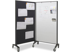 VisionChart Glassboard Room Divider Communicate Grey