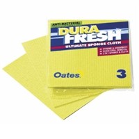 Oates Dura Fresh Antibac Sponge Cloth 18x20cm 3 Pack