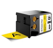 Dymo XTL All Purpose Label Vinyl Black on Yellow 54mm Each