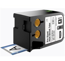 Dymo XTL Label Heat Shrink Tube Black on White 24 x 34mm Each