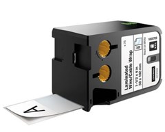 Dymo XTL Wire and Cable Wrap Black on White 38 x 102mm Each