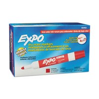 Expo Whiteboard Marker Bullet Tip Red 12 Box