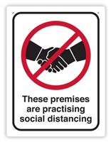 Sign This Premises is Practising Social Distancing