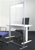 Protection Screen Clear 1600H800Wmm  Straight Wave Free Standing