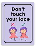 Wall Signage Dont touch your face