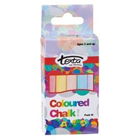 Texta Chalk Coloured Pack of 10