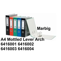 Marbig Lever Arch Mottle Board A4 Blue 10 per Carton