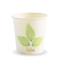 BioPak Wall Cup Single Leaf Design 4oz 2000 Carton