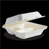 Biopak BioCane Clamshell 20x22x8cm White 200 Carton
