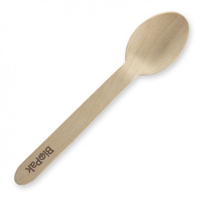 Biopak BioCutlery Wooden Spoon Coated 16cm 100 Pack