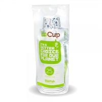 Biopak BioCups Hot Single Wall Art Series 8oz 25 Pack 6 per Carton
