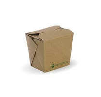 BioPak BioBoard Noodle Box 16oz Kraft Brown 50 Pack