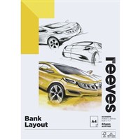 Reeves A4 Bank Layout Pad 60gsm 50 Sheets Pkt5