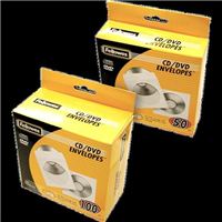Fellowes 90691 CD Paper Envelopes White 100 Pack