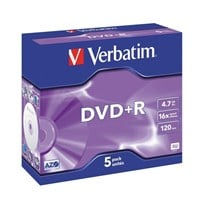 Verbatim DVDR in Jewel Case 16x 47gb 5 Pack