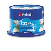Verbatim 41908 CDR Inkjet Printable Silver 50 Pack