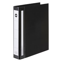 Marbig Ring Binder Deluxe A4 2D Ring 38mm Black 12 per Box
