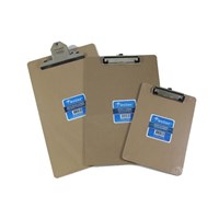 Writer Clipboard Flat Clip MDF A4 Brown