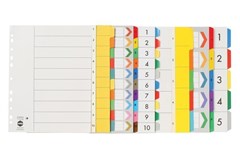 Marbig Dividers Manilla Extra Wide 10 Tab A4 Assorted
