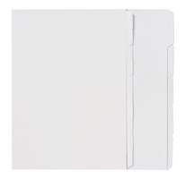 Marbig Dividers 5 Tab Manilla Unpunched A4 White 25 per Box