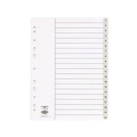 Marbig Dividers 1 to 20 Tab PP A4 Grey