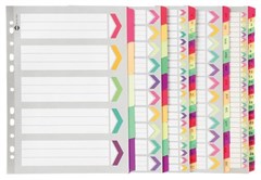 Marbig Dividers 31 Tab Manilla Reinforced A4 Fluoro