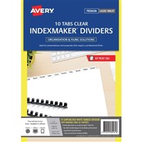 Avery Index Maker Label Divider 10 Tab Unpunched A4 White