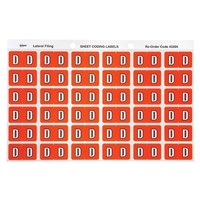 Avery Colour Coding Labels D Side Tab Dark Orange 180 Pack