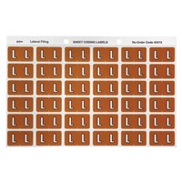 Avery Colour Coding Labels L Side Tab Mustard 180 Pack