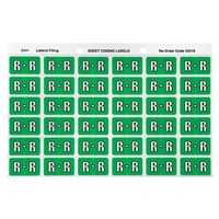 Avery Colour Coding Labels R Side Tab Light Green 180 Pack