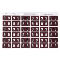 Avery Colour Coding Labels 9 Side Tab Brown 180 Pack