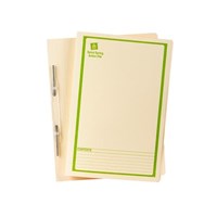 Avery Spring Action File Buff with Green Print 25 Pack