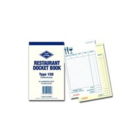 Zions Restaurant Docket Book Duplicate CarbonLess 25 Pack
