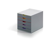 Durable 760527 Varicolor 5 Drawer Grey Assorted