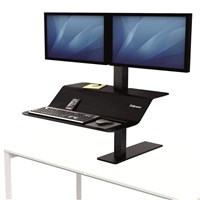 Fellowes VE Workstation Dual Monitor Black