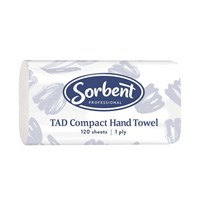 Sorbent Professional TAD Compact Hand Towel 1 Ply 120 Sheet Carton 20