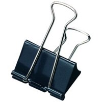 Marbig Foldback Clips 41mm Black 12 Pack 12 per Box
