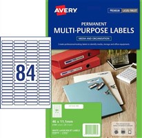 Avery Photographic Slide Labels 84UP White 25 Pack