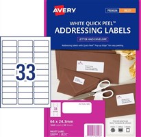 Avery J8157 Inkjet Address Labels 64243 33 Up Pk50