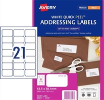 Avery J8160 Inkjet Labels 25UP 635x381mm 50 Pack