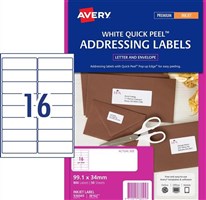 Avery J8162 Inkjet Labels 991x34mm 50 Pack