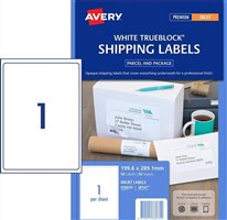 Avery J8167 Inkjet Shipping Labels 1996x2891mm 50 Pack