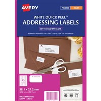 Avery J8651 Inkjet Mini Address White Label 50 Pack