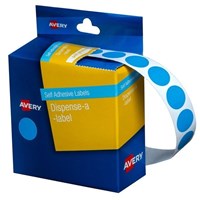Avery 14LB Labels Dispense A Label Circle Light Blue Box