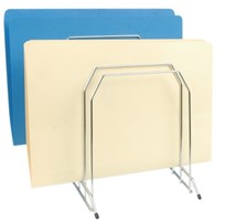 Marbig Step File Organiser Large Chrome Silver