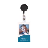 Rexel Card Holder ID Retractable Black with Strap