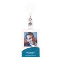 Rexel Card Holder ID Retractable with Strap White
